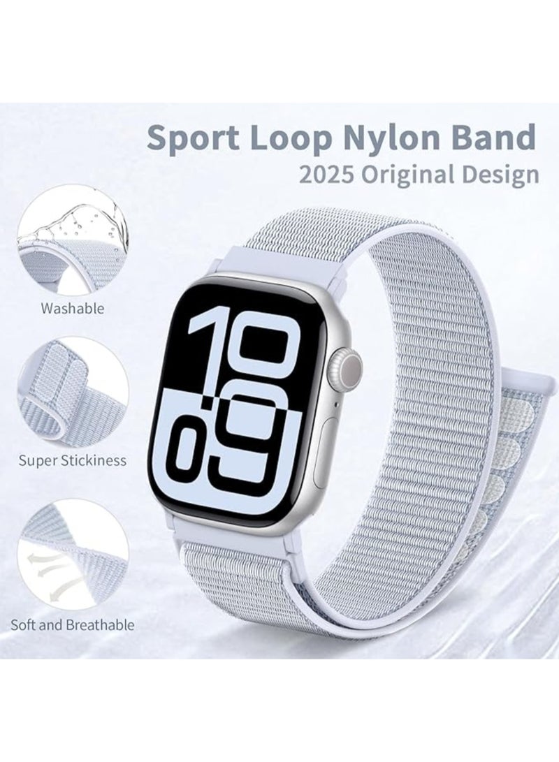 بيلينجدون BEILINGDUN 3 عبوات سوار مضفر متوافق مع سوار ساعة ابل 38 ملم 40 ملم 41 ملم 42 ملم 44 ملم 45 ملم، اساور مرنة ناعمة قابلة للتعديل متوافقة مع سلسلة اي ووتش 8/7/6/5/4/3/SE للنساء والرجال - Image 3